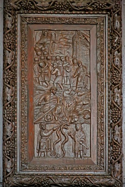 Panel from 5th Century Door: The Exodus: Pharaoh